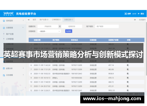 英超赛事市场营销策略分析与创新模式探讨